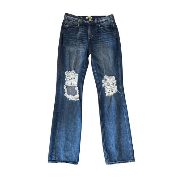 L'Agence Rockie Denim High Rise Destroyed Cigarette Leg Jeans 28 Newberry Wash - Picture 2 of 8